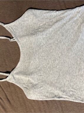 Oner Active Light Gray Ribbed Crop Tank